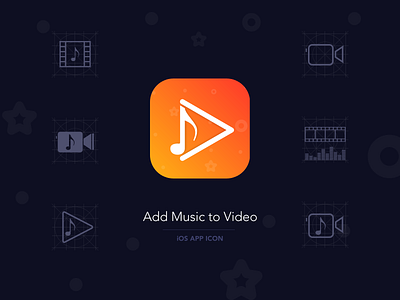 Add Music to Video iOS App Icon