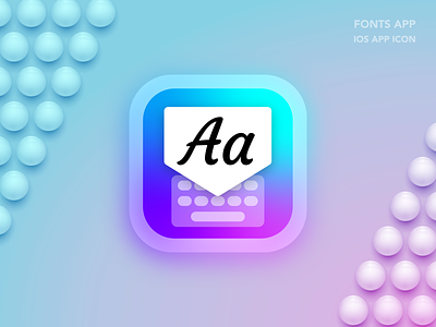 Fonts App iOS App Icon Design aesthetic app app design branding design games icon illustration ios ios app design ios screenshot logo mockup ui ux vector