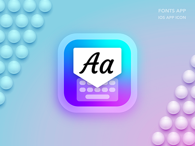 Fonts App iOS App Icon Design
