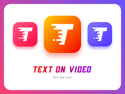 Text on Video iOS App Icon & Logo Design