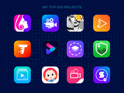 All My Featured App Icon Design & Logo Creation beautiful beauty branding color pop colorful editing app games icon icon set icons illustration ios logo logodesign logos product design ux vector video editor web
