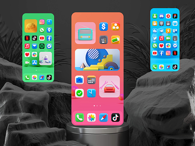 3D iOS Theme for iPhone Home Screen