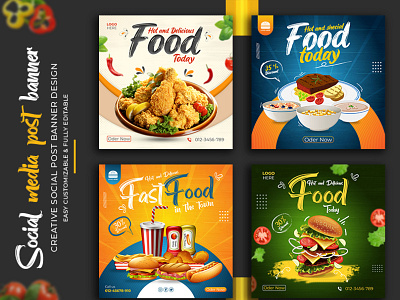 Social media food Ads banner design