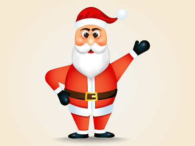 Cute santa claus vector illustration santa claus stand and smile 3d animation claus flat illustration flat vector graphic design hand draw happy new year illustration logo merry christmas motion graphics santa