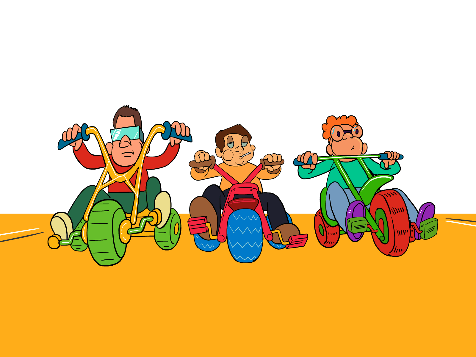 tricycle gangs 2d character 2danimation animate animated animated gif animation dribble shot flash animation giftober