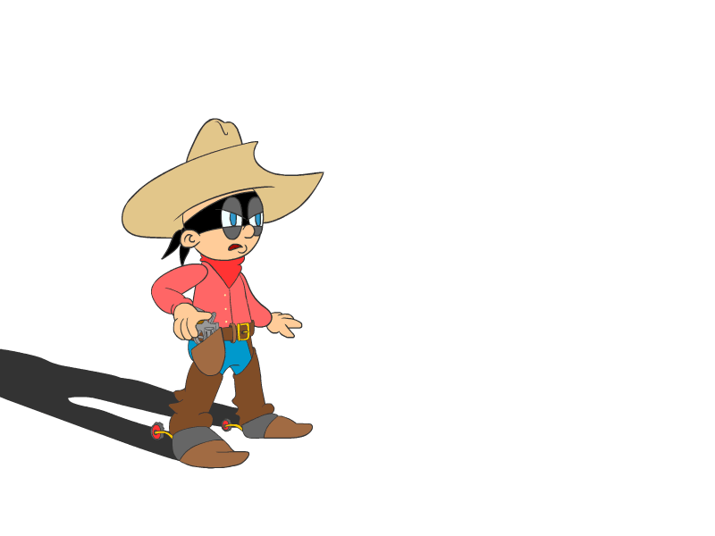 Funny Cartoon Cowboy Bullet Animated GIFs