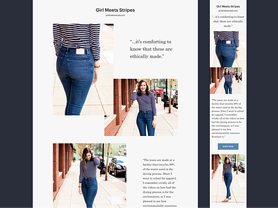 Landing Page for Everlane design marketing optimization ui web