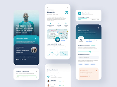 Mental Health App mental health ui mobile app design mobile ui ui design