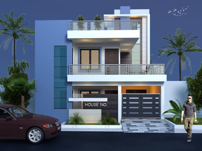 3D duplex house design