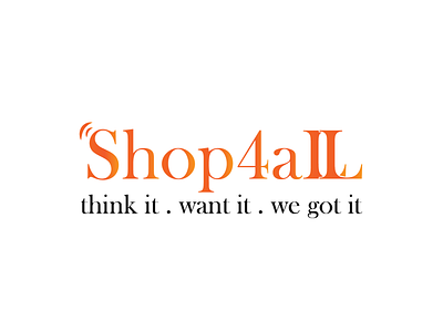 shop4all logo branding design logo vector