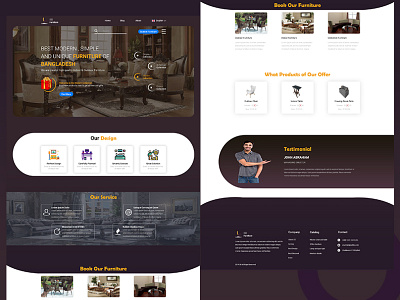 Furniture Creative Website graphic ui landing page web item website website design