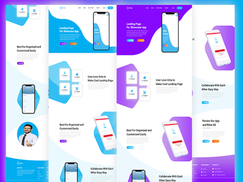 Octa Mobile App Website Design by Designer Shahid on Dribbble