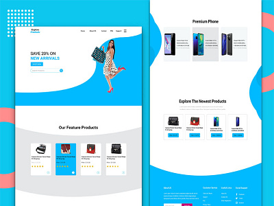 New Website Design "Explore Products"