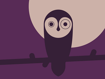 Owl on a branch illustration vector