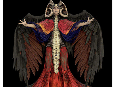 The Evil Priestess 3D Rendering 3d art 3d artist 3d render 3d rendering 3d4u2c cg dark dark priestess evil priestess realistic 3d renderhub renders villian