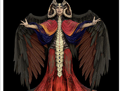 The Evil Priestess 3D Rendering