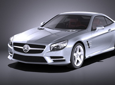 Mercedes SL 2015 (vray) automobiles cars mercedes benz vehicles vray