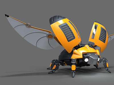 Beetle Ladybug Robot 3D Model 3d model animals beetle bot chrome droid electronic fantasy fi insect ladybug machine mechanical metal robot sci