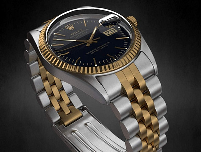 Rolex Datejust Watch 3D Model 3d model accesories clock datejust elegance gold luxury mechanical mens other rolex royal strap swiss switzerland time watch