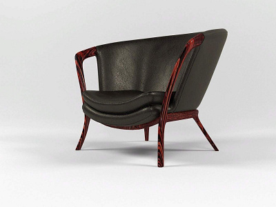 Casa Leather Armchair 3D Model