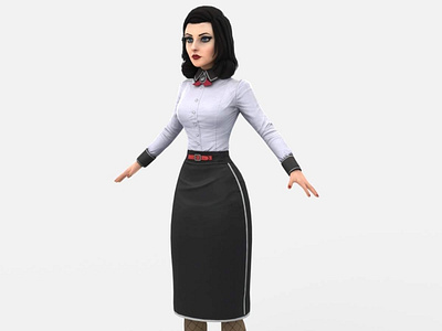 Elizabeth from BioShock Infinite Burial at Sea 3D Model 3d art 3d artist 3d model 3d render cg character characters comic female game girl hero person realistic 3d renderhub renders rip van winkle sexy woman