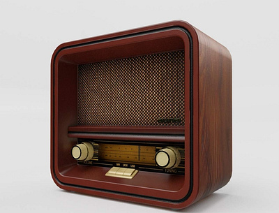 Vintage Auna Radio 3D Model 3d art 3d artist 3d model 3d render allex spark analog cg electronics mid poly model old prop radio radios realistic 3d renderhub renders retro vintage