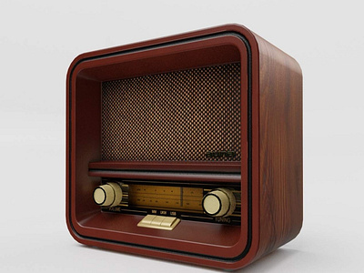 Vintage Auna Radio 3D Model 3d art 3d artist 3d model 3d render allex spark analog cg electronics mid poly model old prop radio radios realistic 3d renderhub renders retro vintage