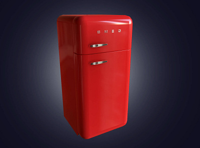 SMEG Refrigerator 3D Model 3d art 3d artist 3d model 3d render appliances cg dobri food fridge furniture kitchen realistic 3d refrigerator refrigerators renderhub renders smeg
