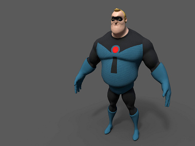 Mr Incredible 3D Model 3d 3d art 3d artist 3d model 3d render cg characters game character game model jayanth kumar c male characters mr incredible mr incredible 2 realistic 3d renderhub renders