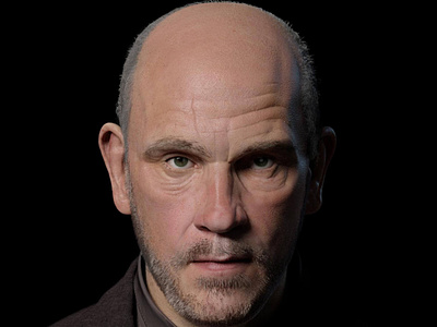 John Malkovich Realistic Likeness 3D Rendering