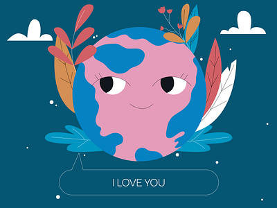 love of the planet app flat illustration flowers illustraion people planet vector woman