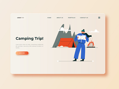 Camping Trip adobe illustration app illustration blog image camping design flat illustration graphic design illustraion minimal art ui ux vector art web illustration