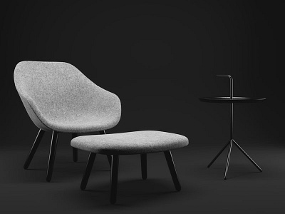 Hay - About A Chair architecture cg cgi corona graphic design minimal packaging product design rendering typography vray