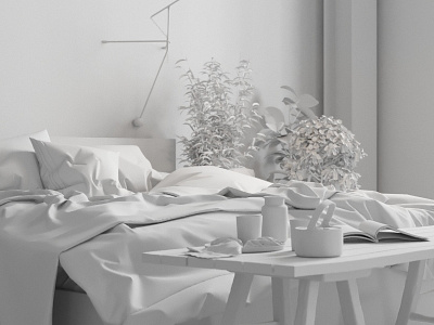Bed Room 3ds max architecture cg corona render gif minimal minimalism