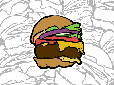 Burger branding icon illustration logo vector