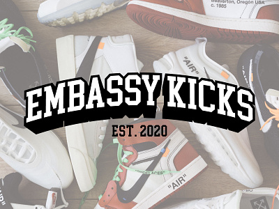 Embassy Kicks branding design print sneakers