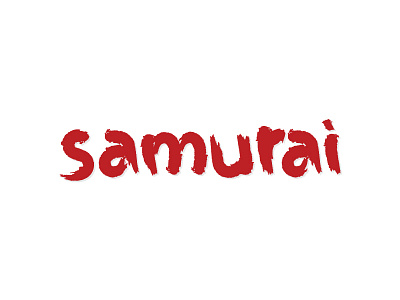 Samurai Music Group branding brush logo strokes typography