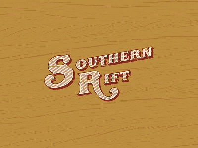 Logotype: Southern Rift branding country logo logotype oklahoma typography vector weathered western
