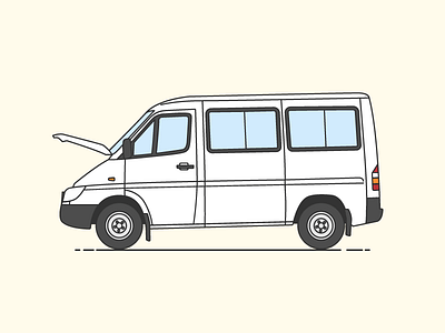 Oops Van illustration simple van vehicle