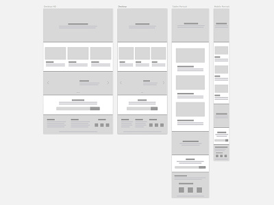 FBCW: Home Wireframes flat flat design responsive ui design web design wireframes