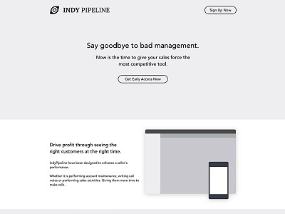 IndyPipeline - Lander Wireframes