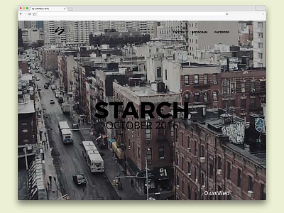 STARCH: Website front end landing new york starch web design website
