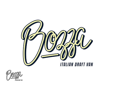 Bozza: Italian Draft Van branding illustration logo