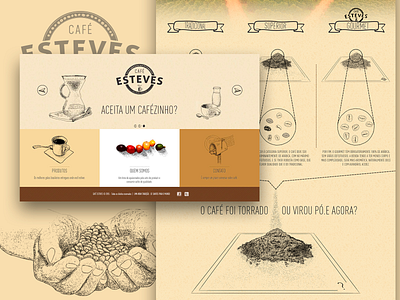 Café Esteves - Visual Design brandstrategy dotwork figma illustration photoshop ui