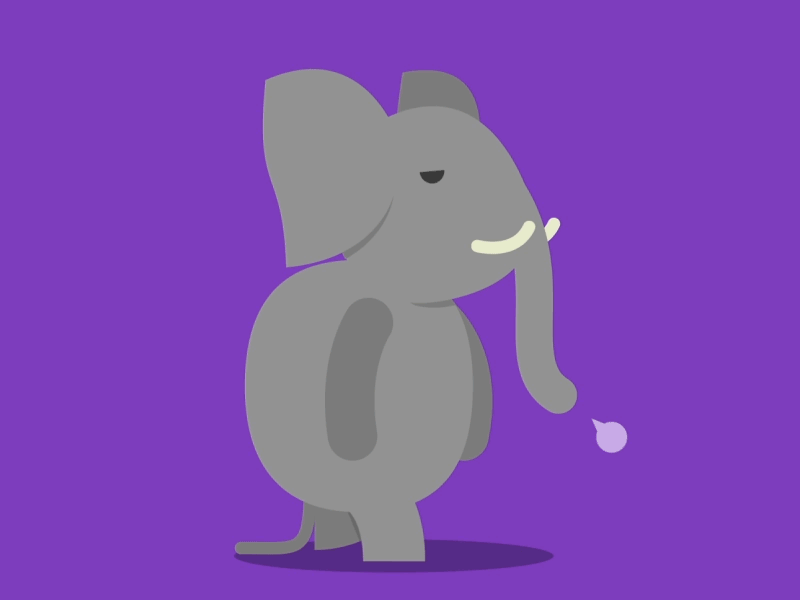 Elephant Walk Cycle 2d animation after effects
