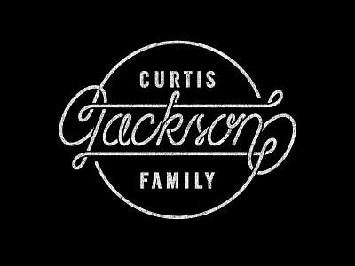 Curtis Jackson Family Logo cursive custom logo design custom typography graphic design hand drawn lettering logo type typography