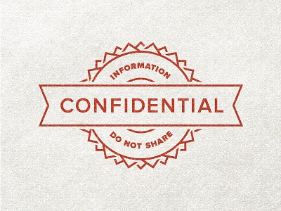 Confidential Stamp design logo logo design type typography