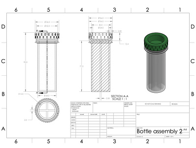 Laboratory bottle laboratory sample bottle