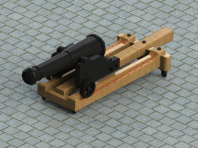 Columbiad cannon 3d model 3d modeling 3d printing 3dmodel 3dprinting cannon columbiad connon design solidworks