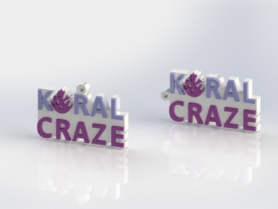 Koral craze key chain 3d model 3d modeling 3d printing 3dmodel chain design key key chains solidworks